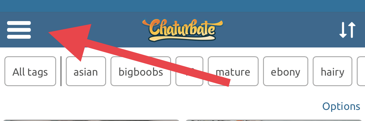 chaturbate mobil menu